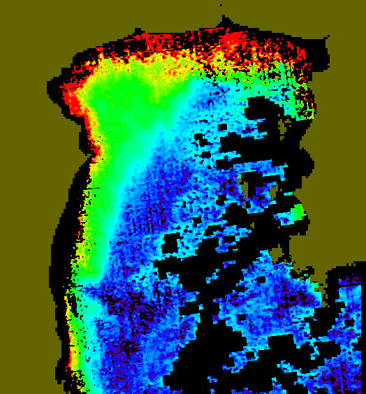 MODIS Aqua 2004/1/21 CHL