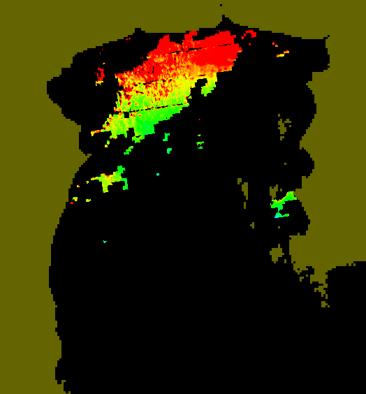 MODIS Aqua 2004/7/10 CHL