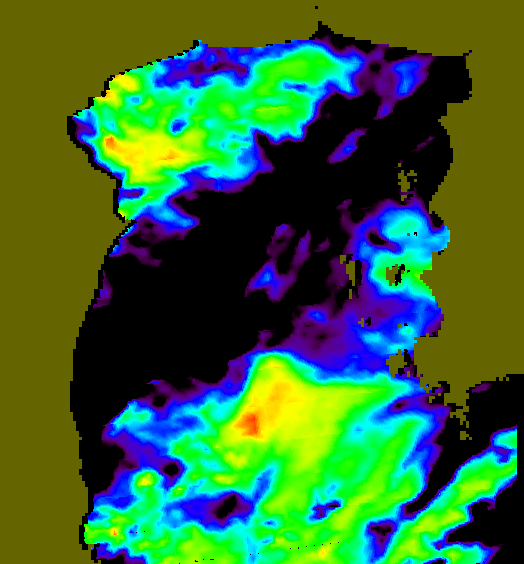 MODIS Aqua 2004/7/31 SST