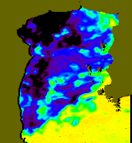 MODIS Aqua 2004/8/7 SST