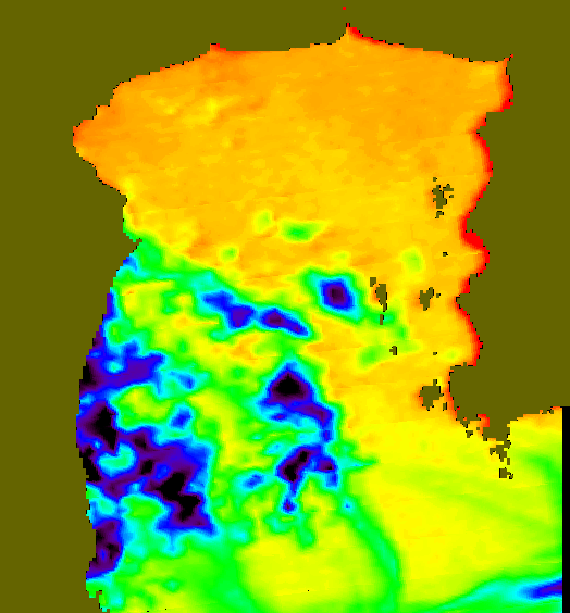 MODIS Aqua 2004/8/23 SST