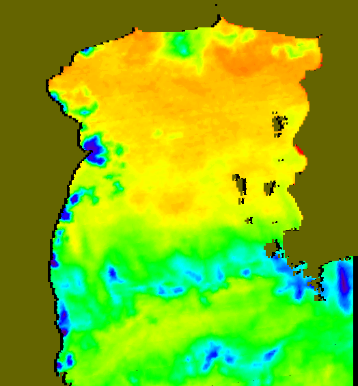 MODIS Aqua 2004/8/25 SST