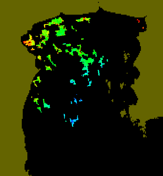 MODIS Aqua 2004/10/5 CHL