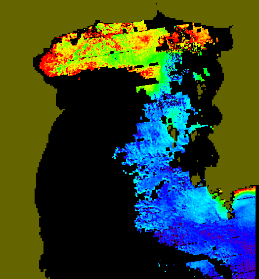 MODIS Aqua 2004/10/7 CHL