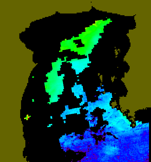 MODIS Aqua 2004/10/9 CHL