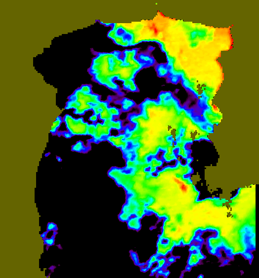 MODIS Aqua 2004/10/12 SST