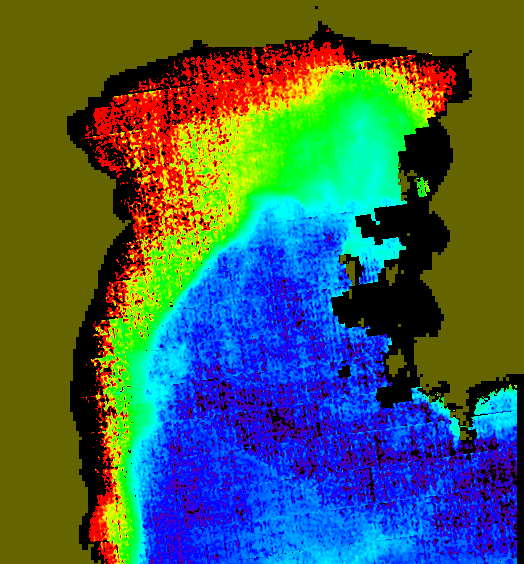 MODIS Aqua 2004/10/21 CHL