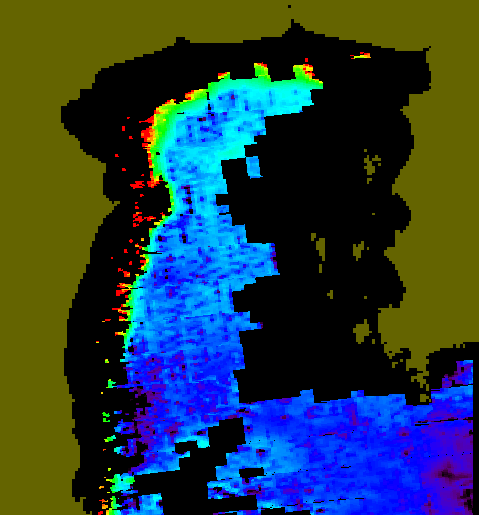 MODIS Aqua 2004/11/9 CHL