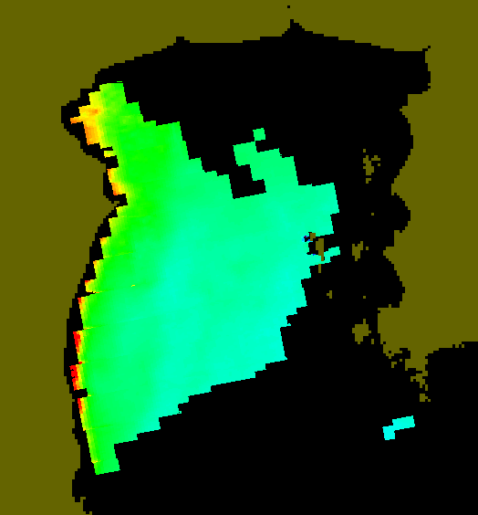 MODIS Aqua 2004/12/23 CHL