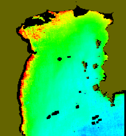 MODIS Aqua 2004/12/31 CHL