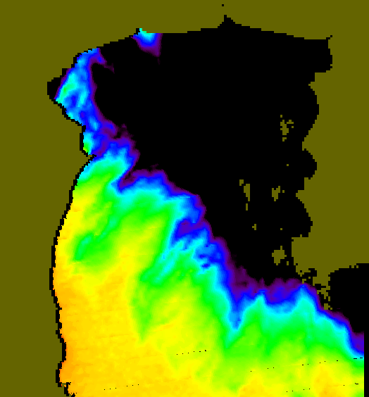 MODIS Aqua 2005/4/13 SST