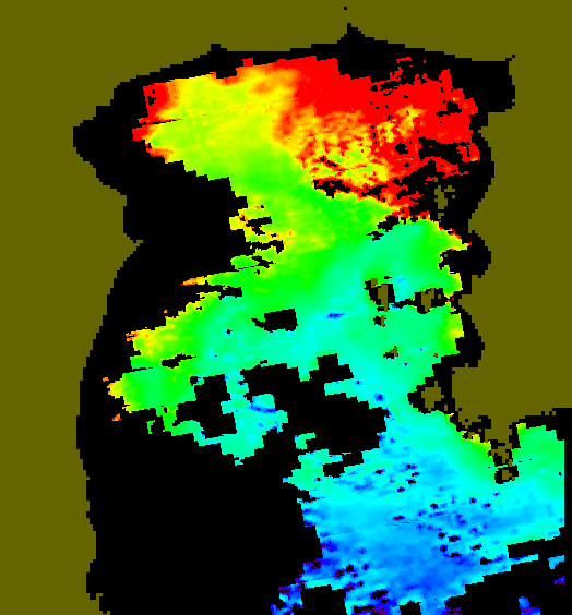 MODIS Aqua 2005/6/8 CHL