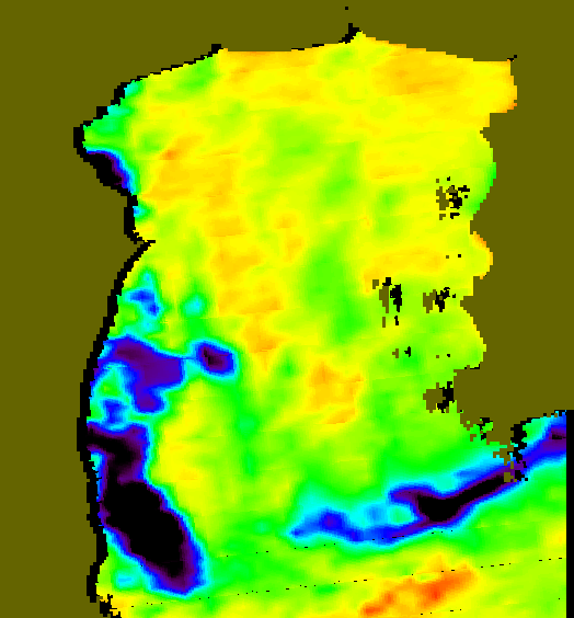 MODIS Aqua 2005/6/30 SST