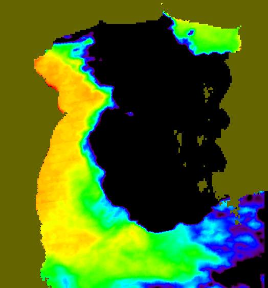 MODIS Aqua 2005/7/15 SST