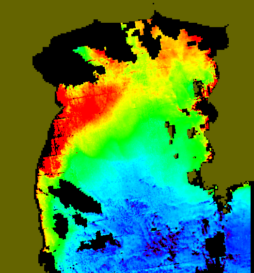 MODIS Aqua 2005/10/1 CHL