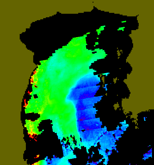 MODIS Aqua 2005/10/12 CHL