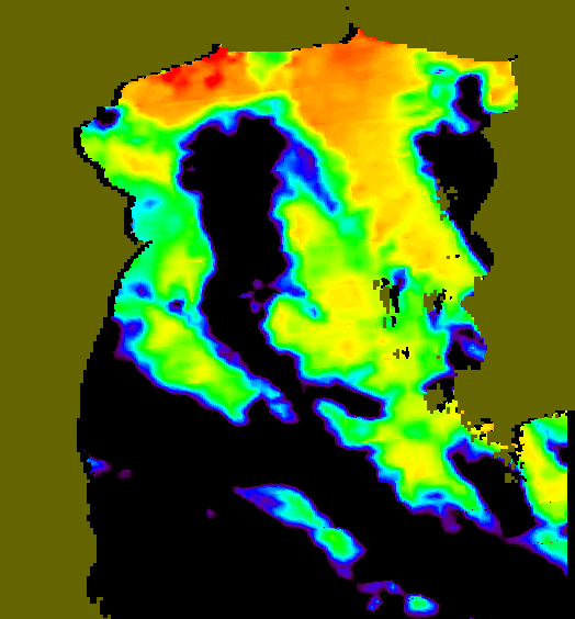 MODIS Aqua 2005/10/13 SST