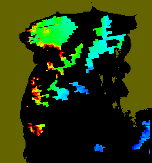 MODIS Aqua 2005/10/14 CHL