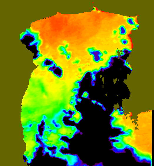 MODIS Aqua 2005/10/15 SST