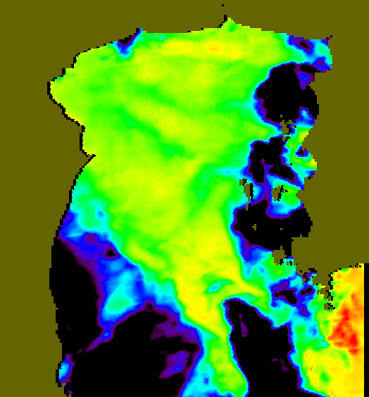 MODIS Aqua 2005/10/19 SST