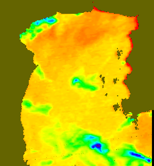 MODIS Aqua 2005/10/29 SST