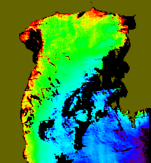 MODIS Aqua 2006/12/7 CHL