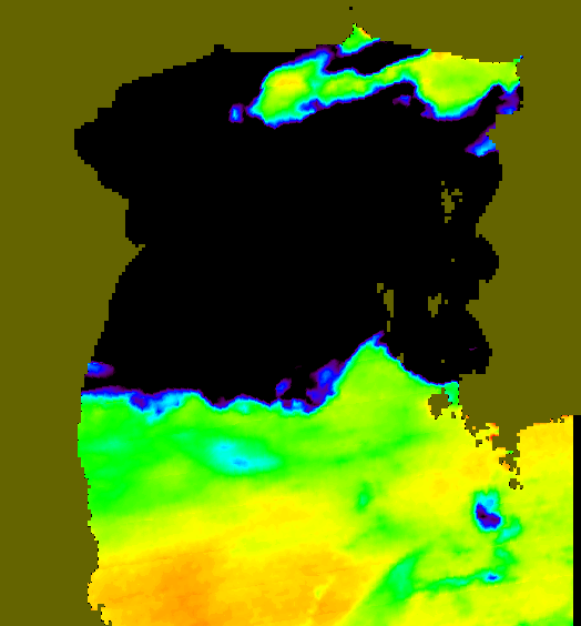 MODIS Aqua 2007/10/9 SST