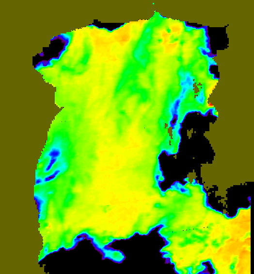 MODIS Aqua 2007/10/14 SST