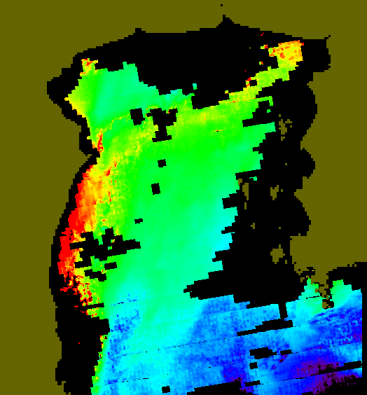 MODIS Aqua 2007/10/18 CHL