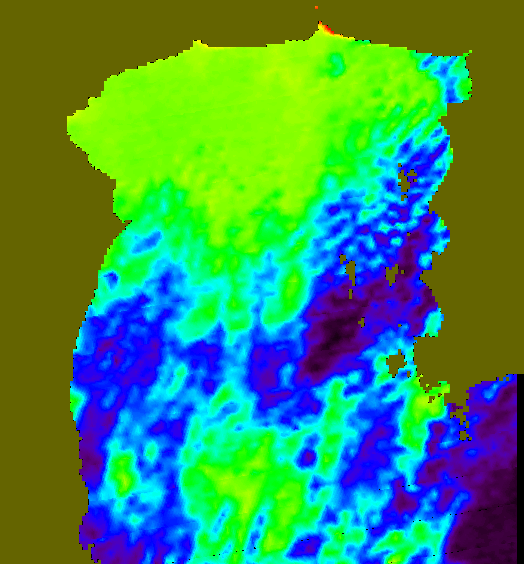 MODIS Aqua 2007/12/5 SST