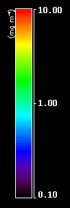 chlorophyll-a color bar