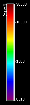 chlorophyll-a color bar